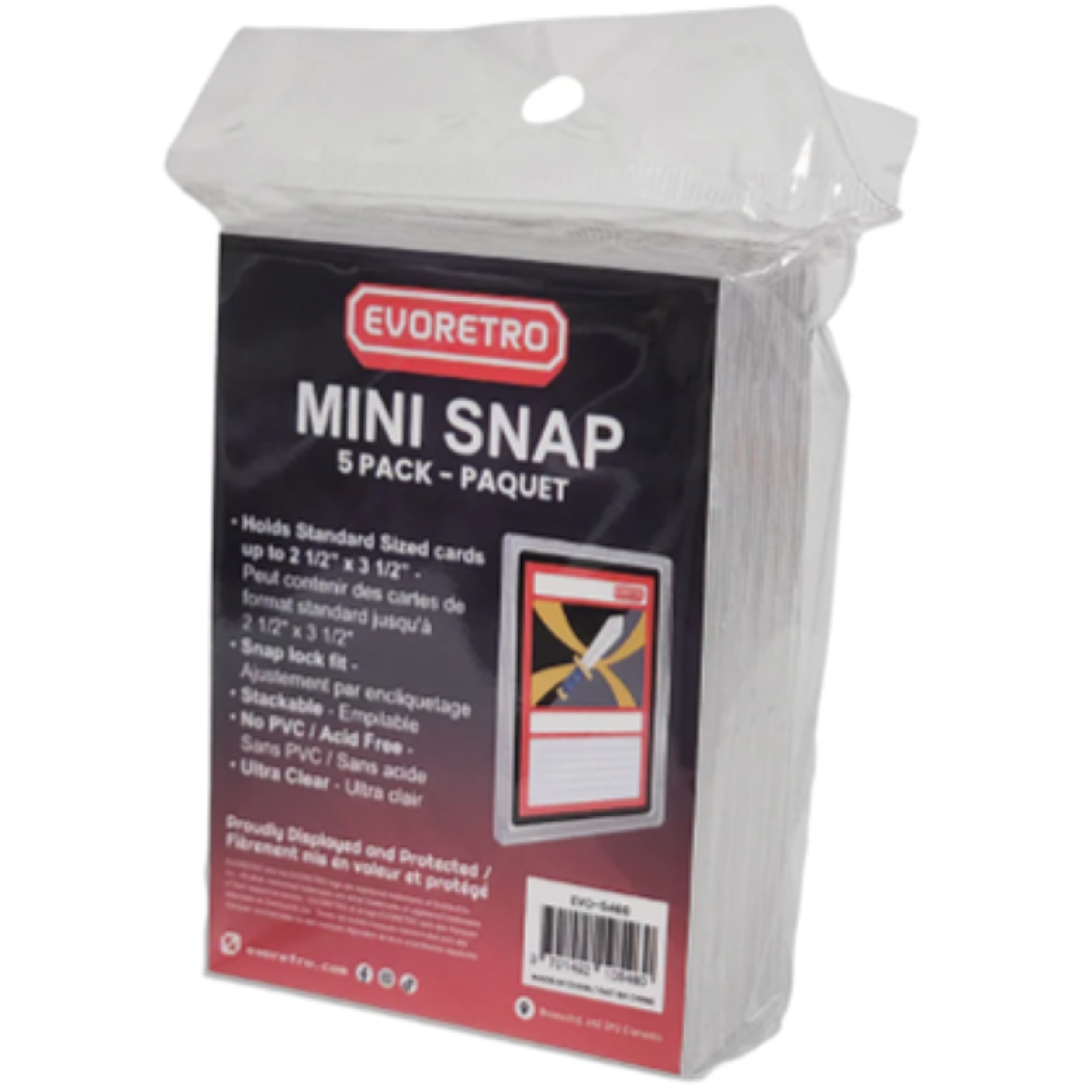 EVORETRO Mini Snap Card Holders 5 Pack